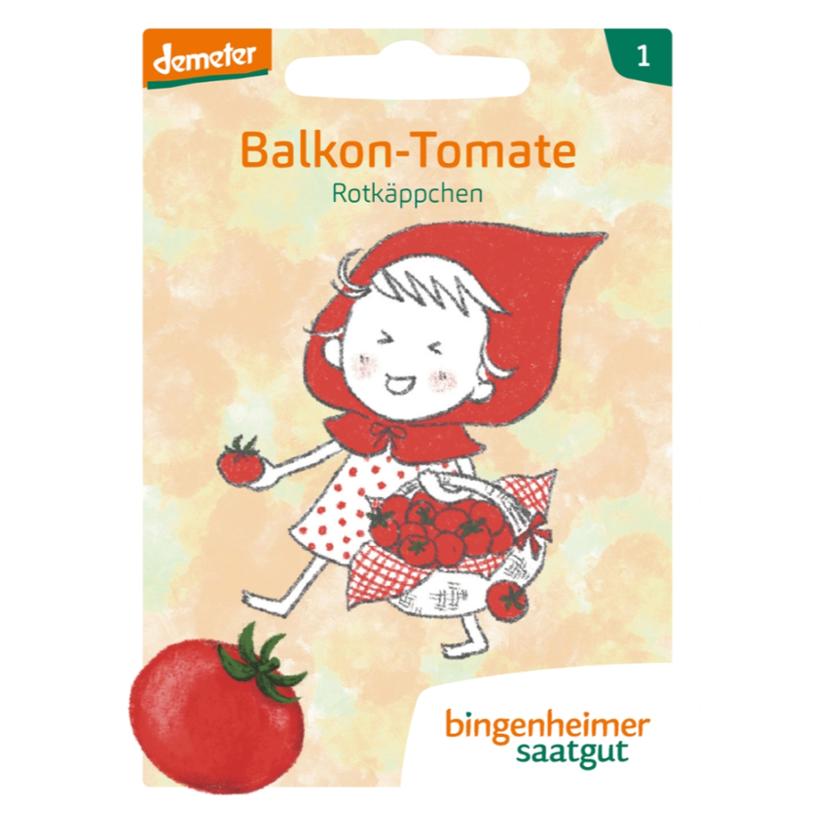 Bio Saatgut Balkontomate Rotkäppchen, demeter