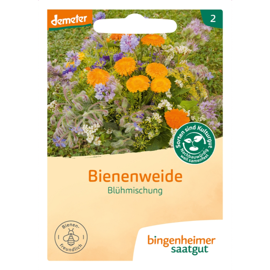 Bio Saatgut Blumenmischung Bienenweide, demeter