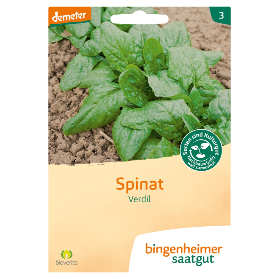 Bio Saatgut Spinat Verdil, demeter