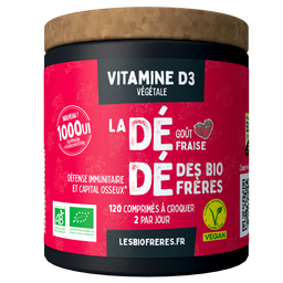 Vitamine D3 fraise bio x 120