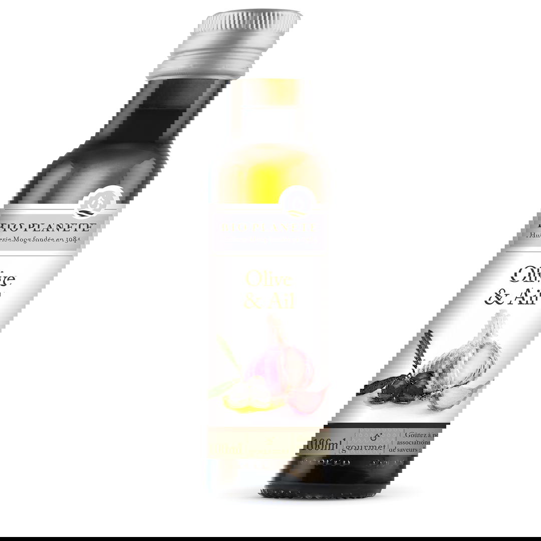 Huile d'olive à l'ail bio