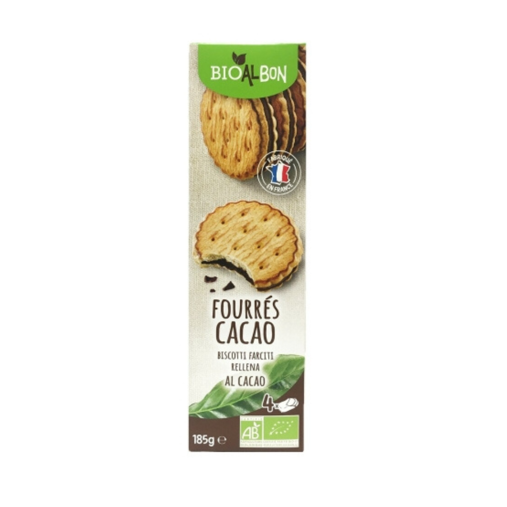 Biscuits fourrés au cacao bio