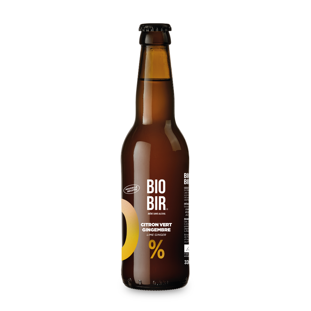 Bière blonde sans alcool citron gingembre 0,0% bio