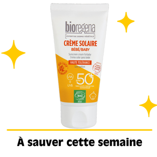 Crème solaire bébé SPF50+ certifiée bio