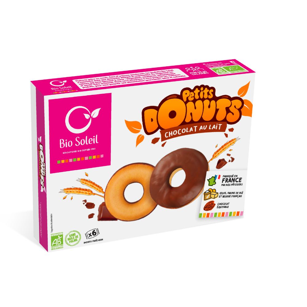 Petits donuts au chocolat au lait équitable bio