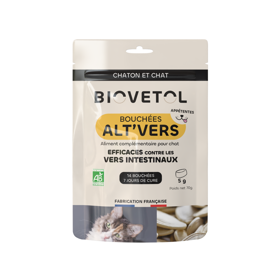 Bouchées contre les vers - alt’vers chat bio x 7