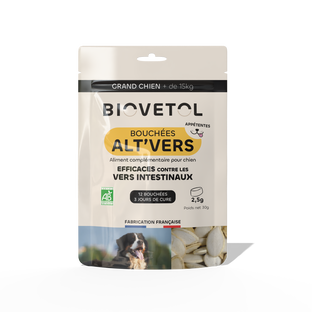 Bouchées contre les vers - alt’vers grand chien >15kgs bio x 6