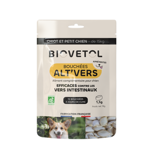 Bouchées contre les vers - alt’vers petit chien < 15kgs bio x 6