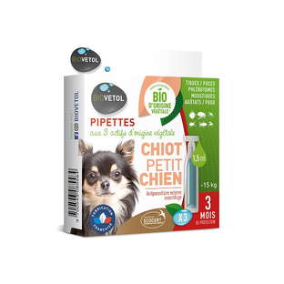 Pipette antiparasitaire externe chiot et chien bio x 3