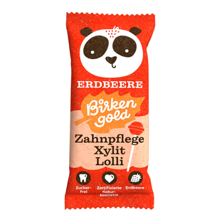 Zahnpflege-Lolli mit Xylit Erdbeere