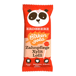Zahnpflege-Lolli mit Xylit Erdbeere
