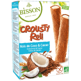 Biscuits fourrés crousty roll coco cacao bio