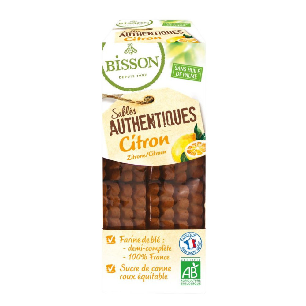 Biscuits Sablés Authentiques Citron Bio