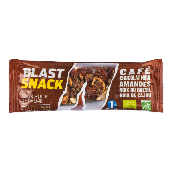 Barre energétique café chocolat noir amandes bio