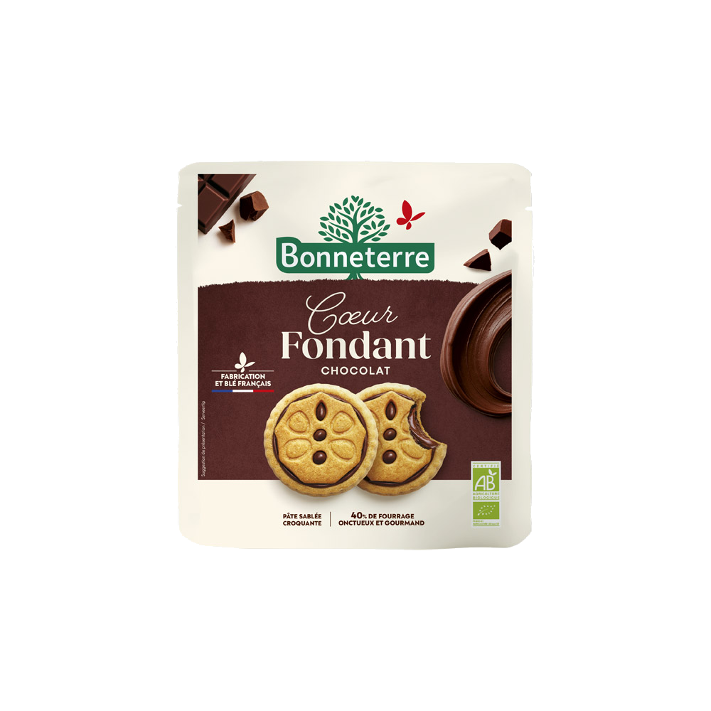 Biscuits coeur fondant chocolat bio