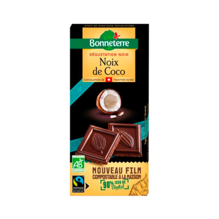 Chocolat noir à la noix de coco bio et équitable