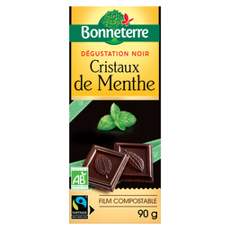 Chocolat Noir Cristaux de Menthe Bio
