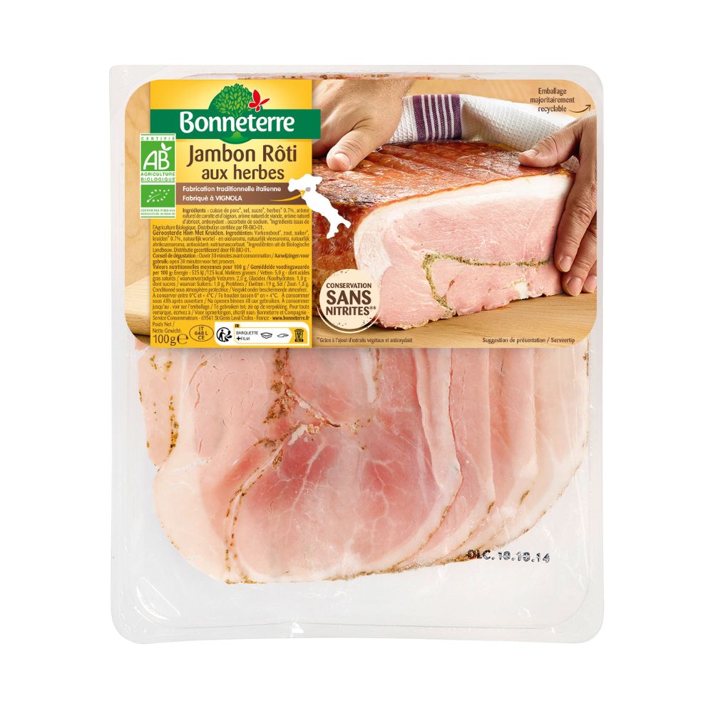 Jambon rôti aux herbes bio sans nitrites
