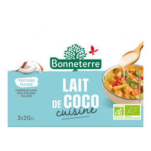 Lait de coco cuisine 3x20cl bio 