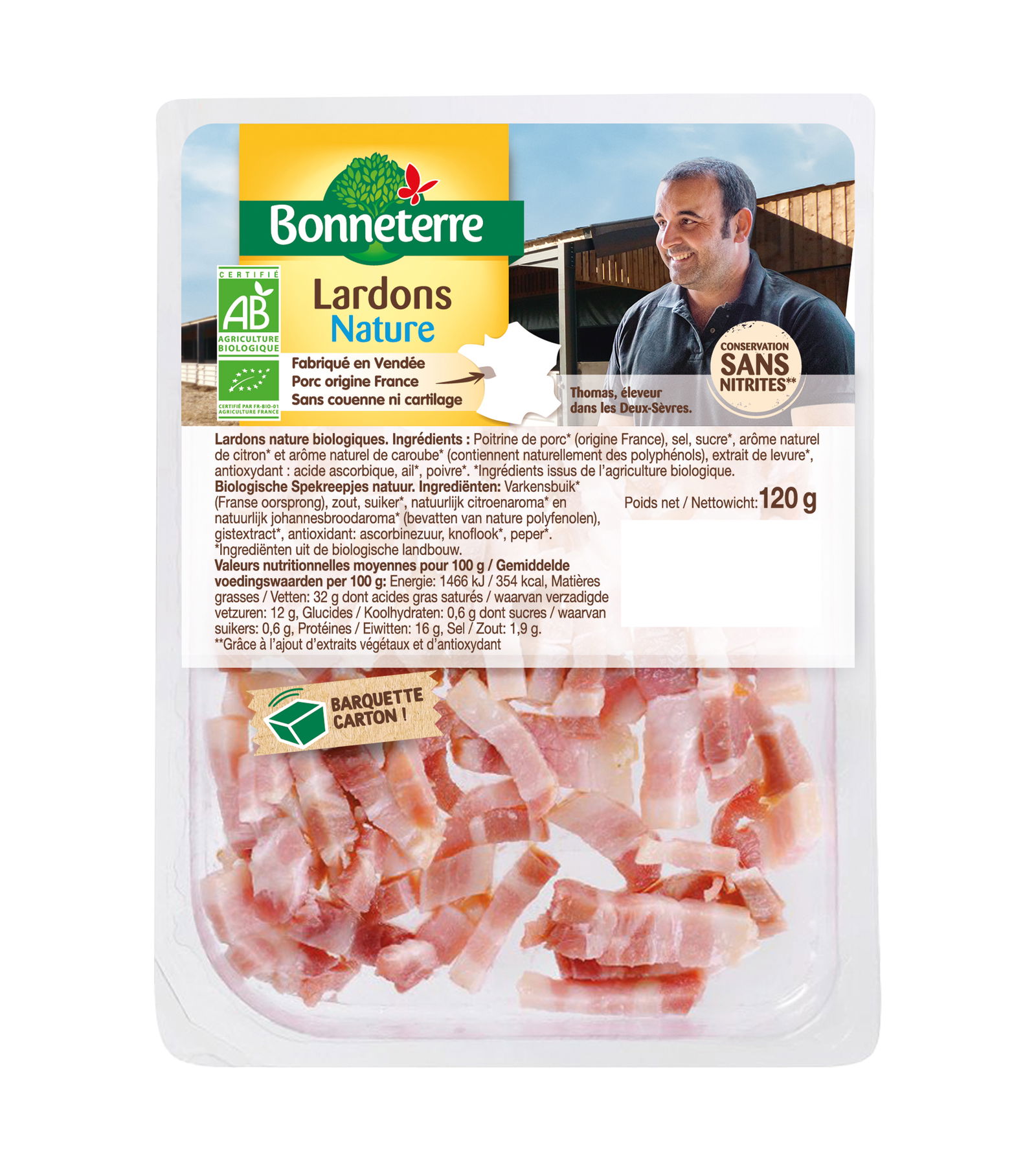 Lardons sans Nitrites Bio