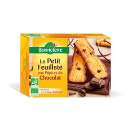 Petits feuilletés aux pépites de chocolat bio