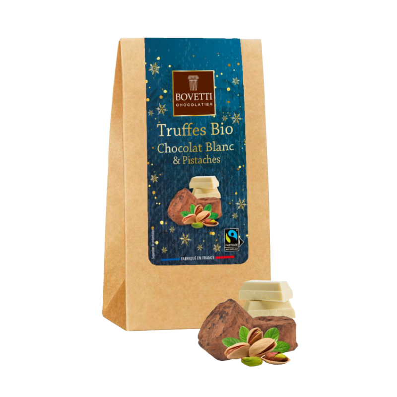 Truffes chocolat pistache bio