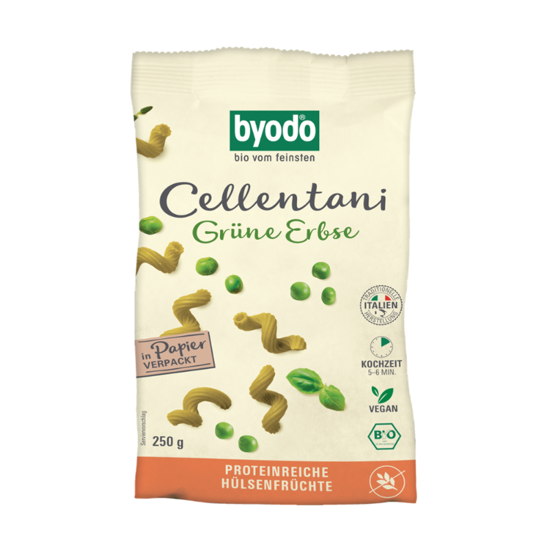 Bio Cellentani Grüne Erbsen Pasta, glutenfrei