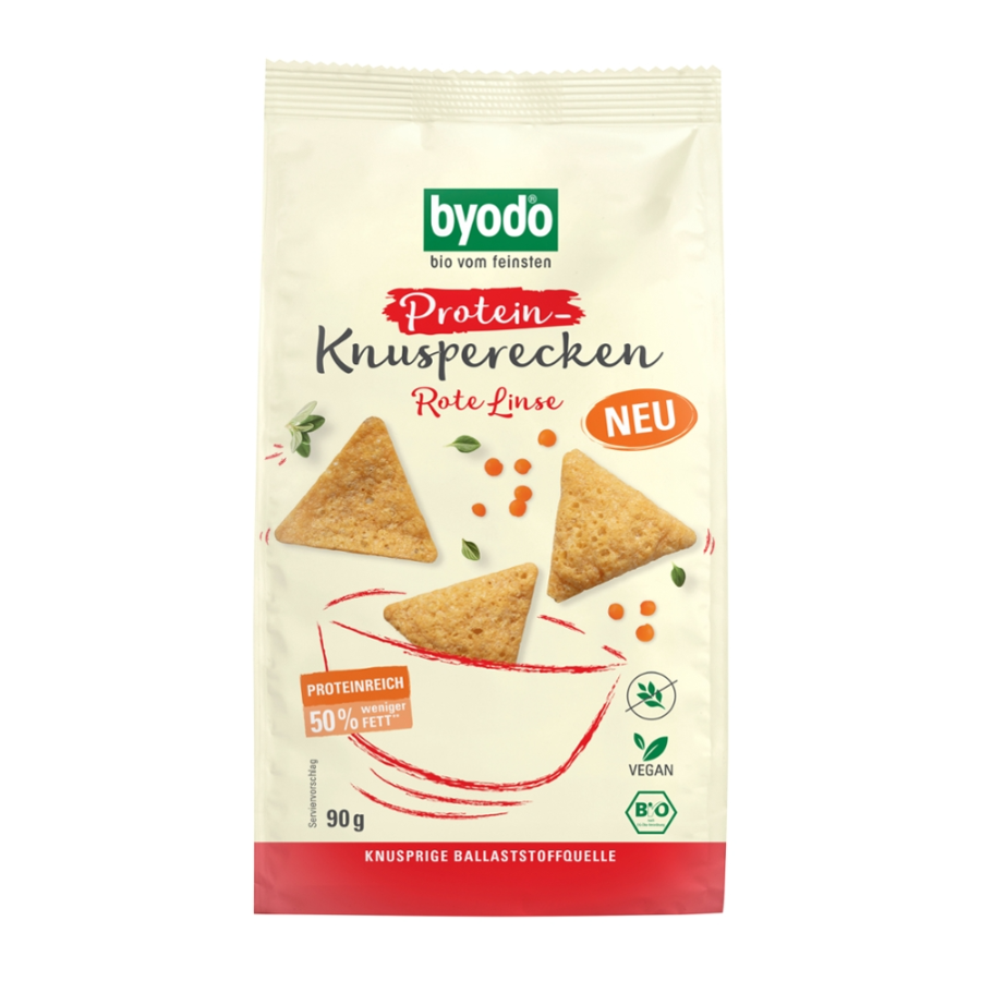 Bio Protein Knusperecken Rote Linse, glutenfrei