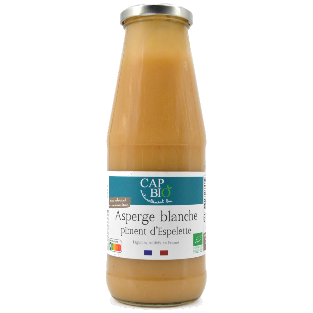 Soupe d'asperge blanche piment d'espelette bio