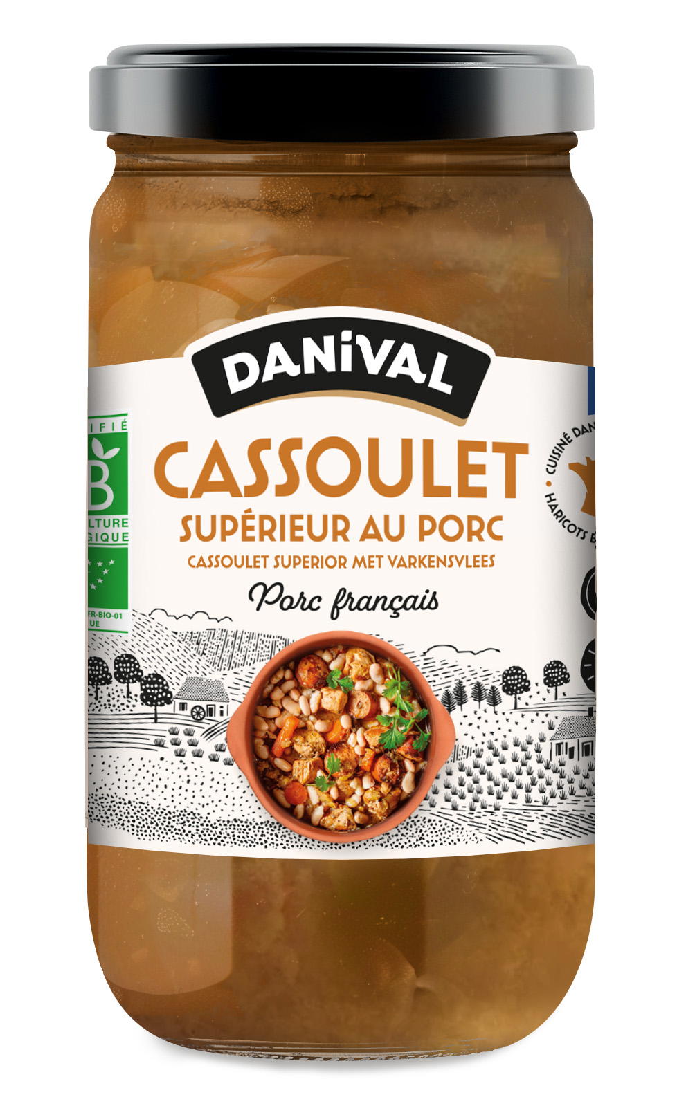 Cassoulet supérieur au porc origine France bio