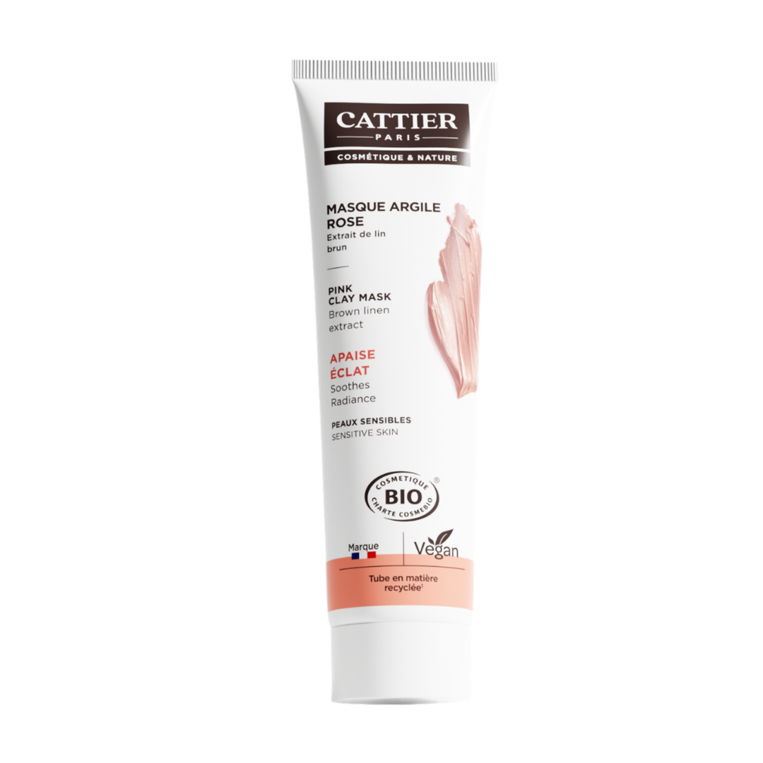 Masque à l'argile rose & extrait de lin - certifié bio