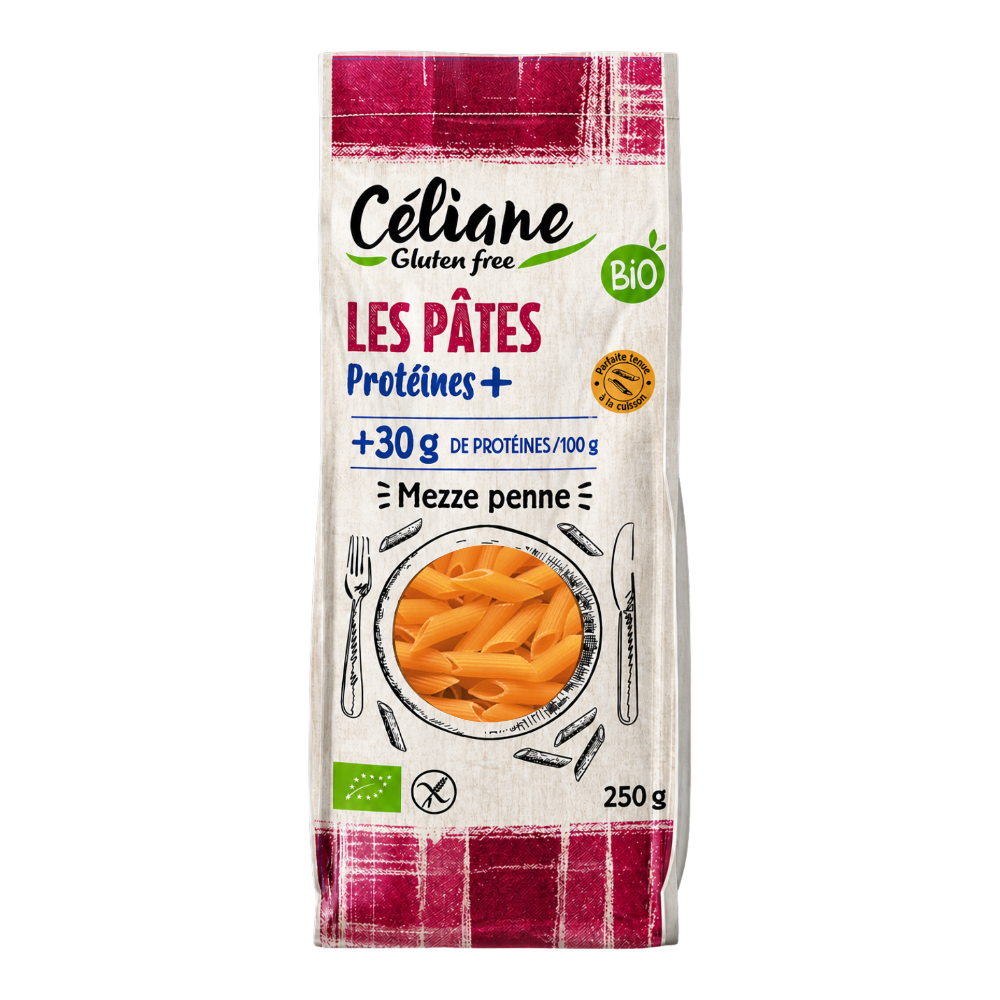 Mezze penne protéinées bio  