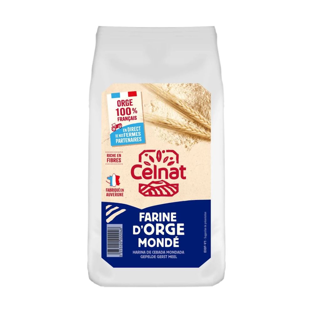 Farine d'orge mondée origine France bio
