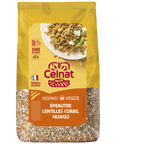 Mélange veggie épeautre lentilles corail & haricots mungo bio