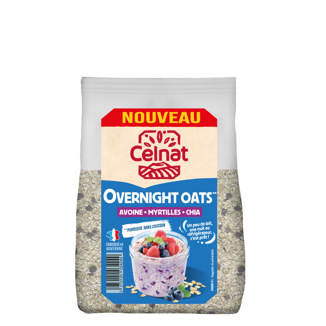 Porridge "overnight oat" myrtilles bio