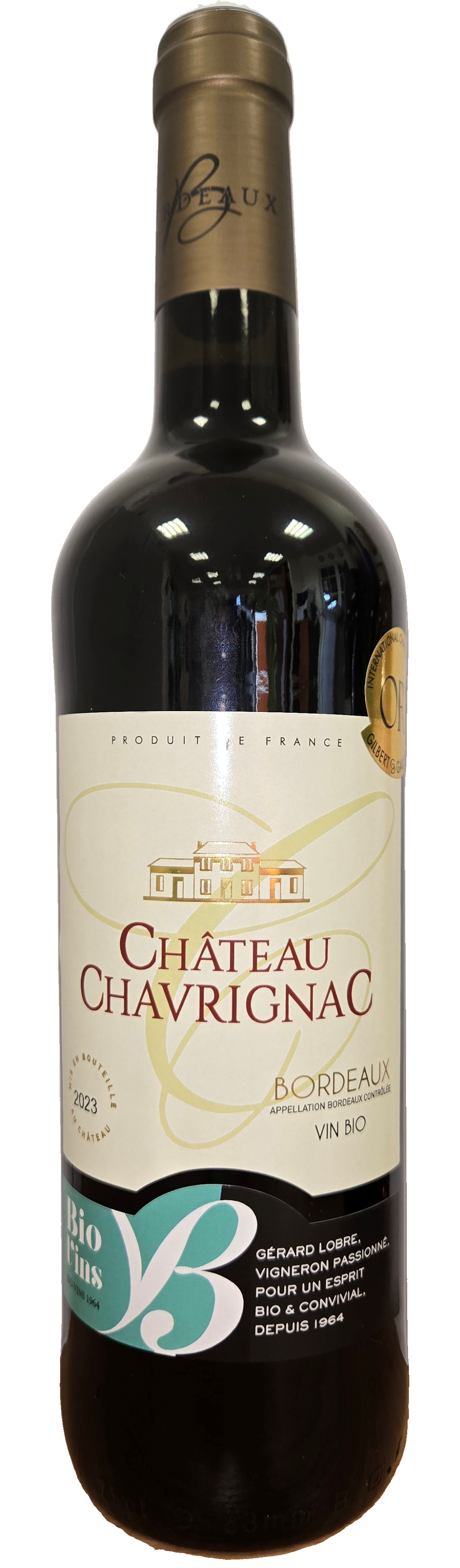 Vin rouge AOC Bordeaux bio