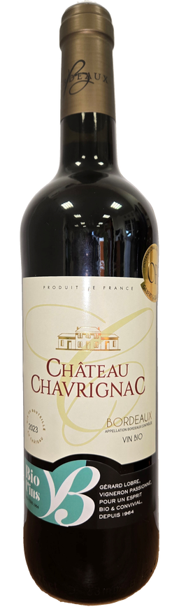 Vin rouge AOC Bordeaux bio