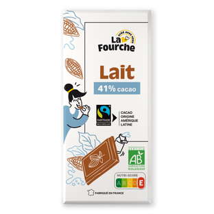 Chocolat au lait 41% bio et équitable
