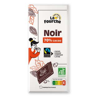 Chocolat noir 70% bio et équitable