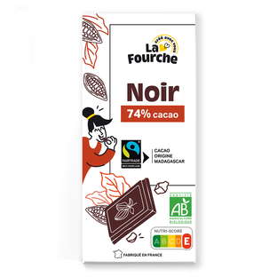 Chocolat noir 74% Madagascar bio et équitable