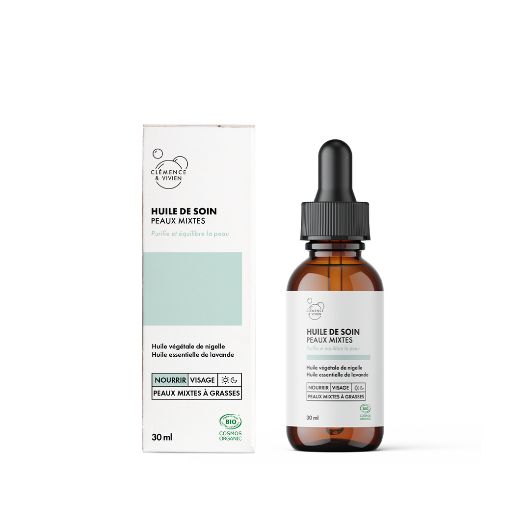 Huile de soin peaux mixtes