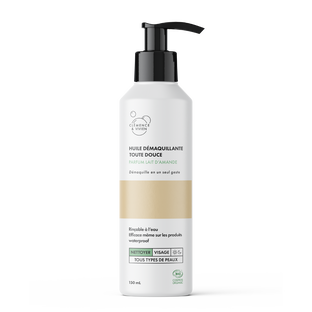 Huile démaquillante toute douce parfum lait d'amande