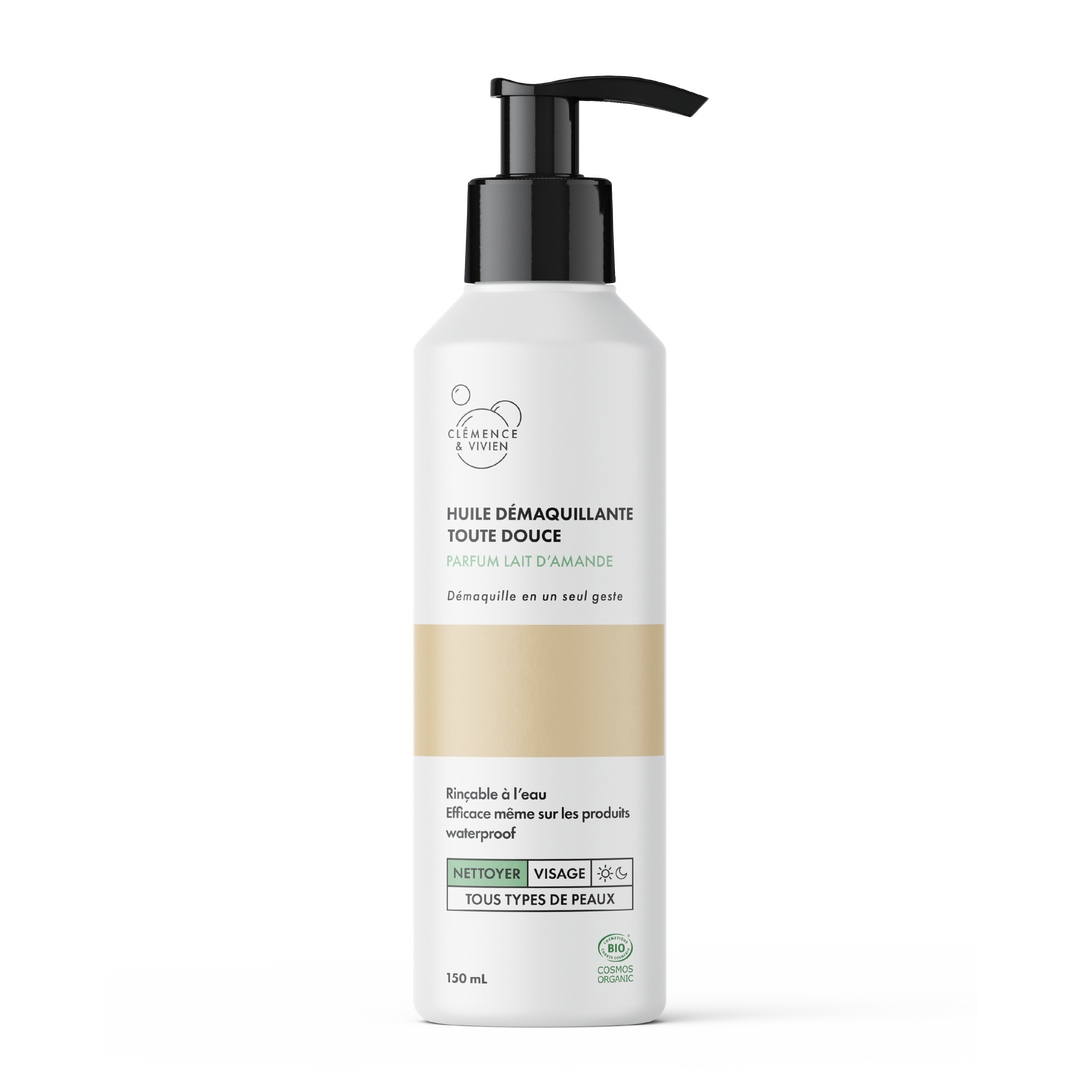 Huile démaquillante toute douce parfum lait d'amande