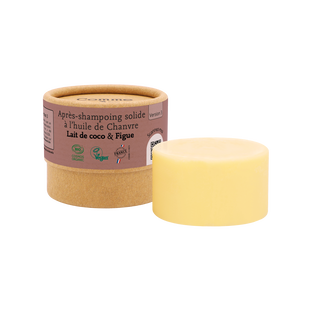 Après-shampoing solide à l'huile de Chanvre - Lait de coco & Figue