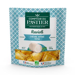 Ravioli chèvre affiné et thym bio