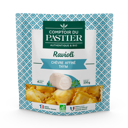 Ravioli chèvre affiné et thym bio