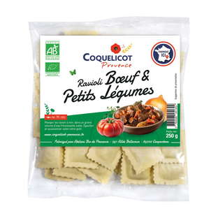 Ravioli bœuf et petits légumes bio