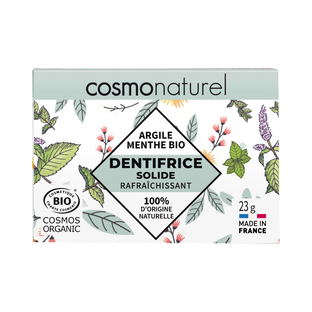 Dentifrice Solide Rafraîchissant - Menthe et Argile Certifié Bio