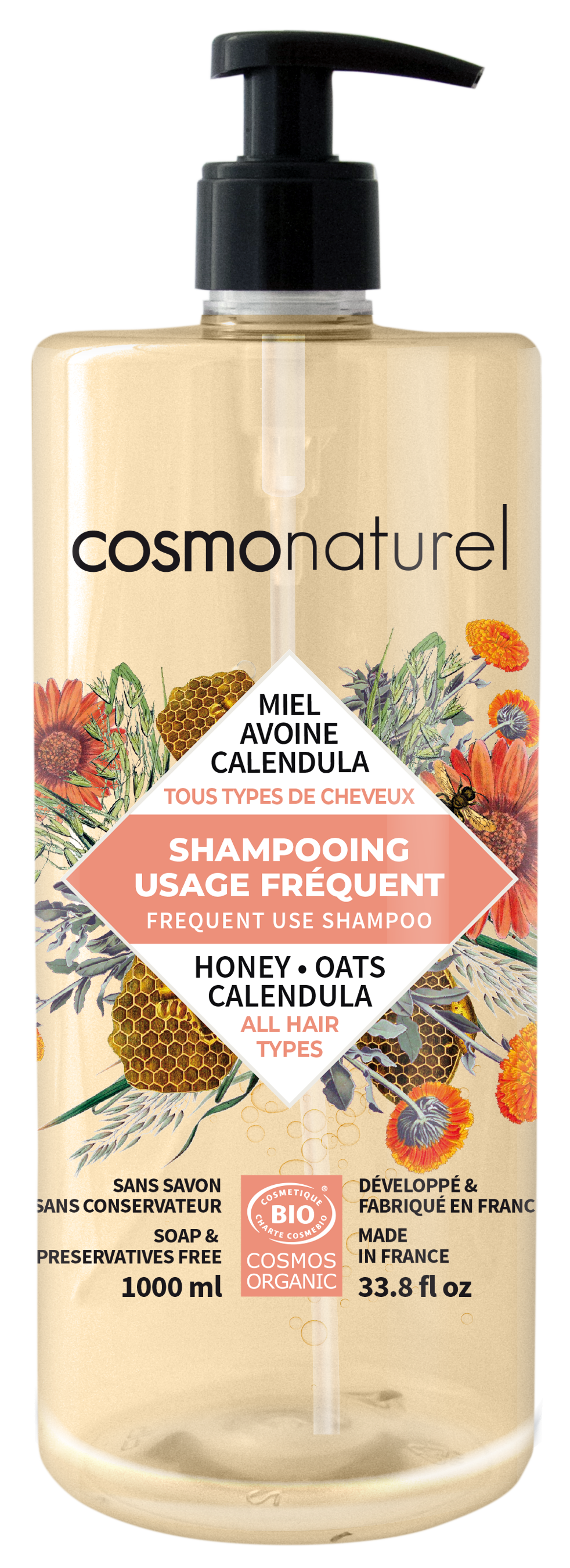Shampoing miel avoine calendula bio usage frequent