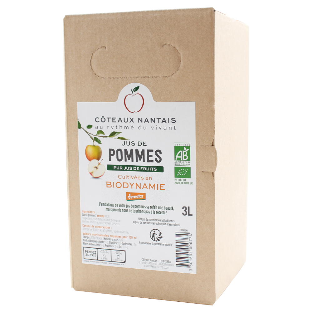 Jus de pommes demeter bib bio